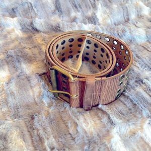 Hyde collection Genuine Leather Belt Light Brown NWT